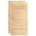 Pikkukuva 1 / 7: vidaXL Kaapin ovet säleikkömuotoilu 2 kpl 99,3x39,4 cm täysi mänty