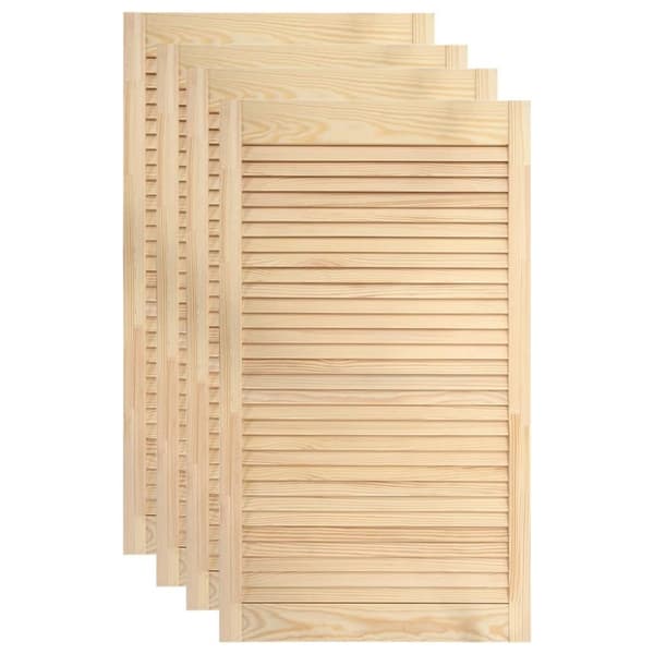 vidaXL Skåpluckor lamelldesign 4 st 99,3x49,4 cm massiv furu