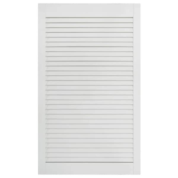 vidaXL Skåplucka lamelldesign vit 99,3x49,4 cm massiv furu
