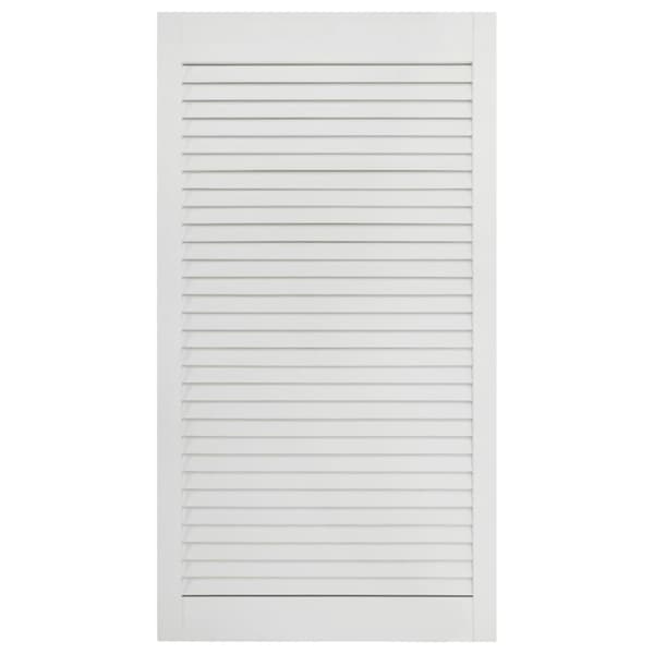 vidaXL Skåplucka lamelldesign vit 99,3x39,4 cm massiv furu