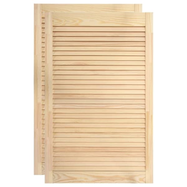 vidaXL Skåpluckor lamelldesign 2 st 99,3x59,4 cm massiv furu
