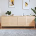 Miniatyrbild 3 av 7: vidaXL Skåpluckor lamelldesign 4 st 69x59,4 cm massiv furu