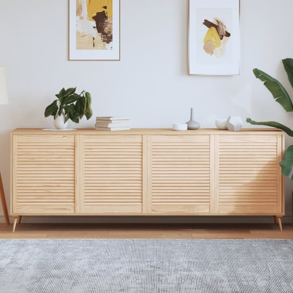 vidaXL Skåpluckor lamelldesign 4 st 69x59,4 cm massiv furu