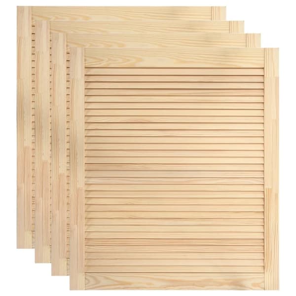 vidaXL Skåpluckor lamelldesign 4 st 69x59,4 cm massiv furu