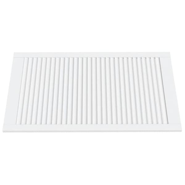 vidaXL Skåplucka lamelldesign vit 99,3x59,4 cm massiv furu