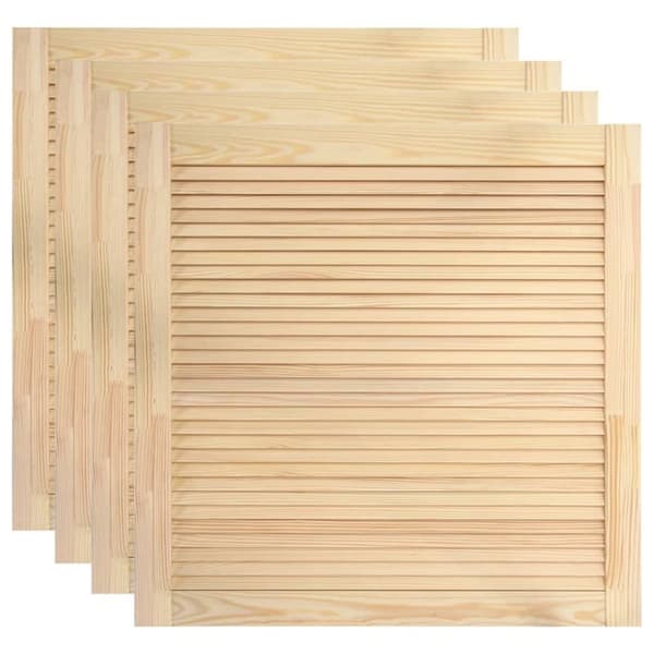 vidaXL Skåpluckor lamelldesign 4 st 39,5x39,4 cm massiv furu