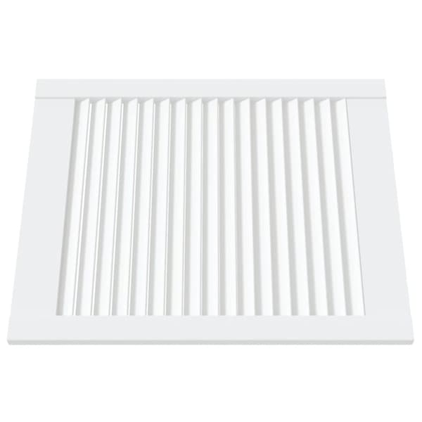 vidaXL Skåplucka lamelldesign vit 61,5x49,4 cm massiv furu