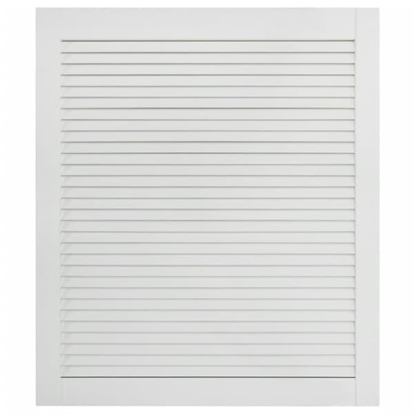 vidaXL Skåplucka lamelldesign vit 61,5x49,4 cm massiv furu