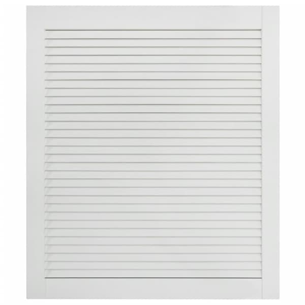 vidaXL Skåplucka lamelldesign vit 61,5x49,4 cm massiv furu
