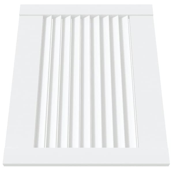 vidaXL Skåplucka lamelldesign vit 39,5x49,4 cm massiv furu