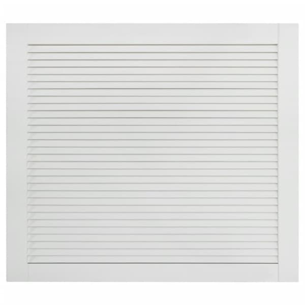 vidaXL Skåplucka lamelldesign vit 39,5x49,4 cm massiv furu