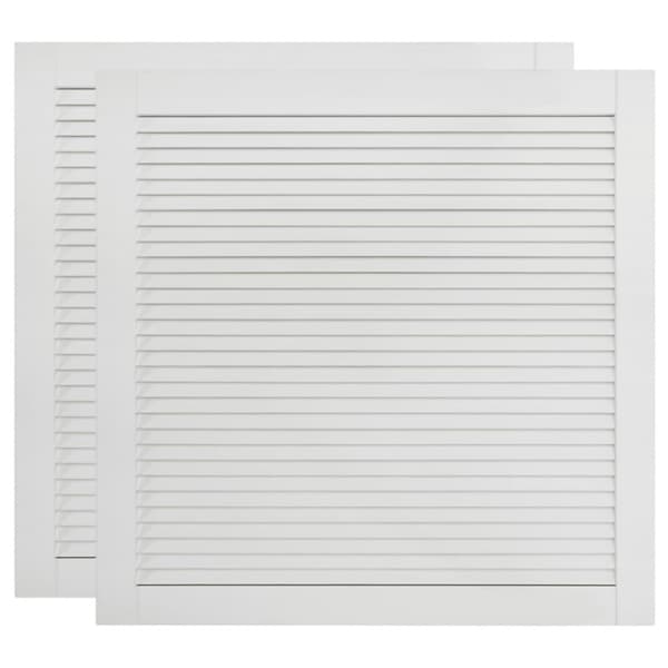 vidaXL Skåpluckor lamelldesign 2 st vit 39,5x39,4 cm massiv furu