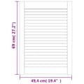 Miniatyrbillede 7 af 7: vidaXL skabslåger 2 stk. 69x49,4 cm lameldesign massivt fyr hvid
