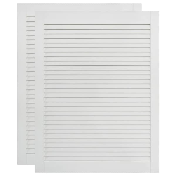 vidaXL skabslåger 2 stk. 69x49,4 cm lameldesign massivt fyr hvid