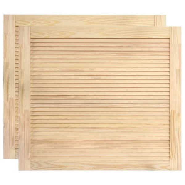 vidaXL Skåpluckor lamelldesign 2 st 39,5x49,4 cm massiv furu