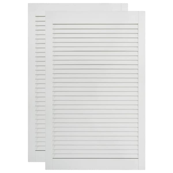 vidaXL Skåpluckor lamelldesign 2 st vit 99,3x59,4 cm massiv furu
