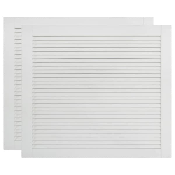 vidaXL Skåpluckor lamelldesign 2 st vit 39,5x49,4 cm massiv furu