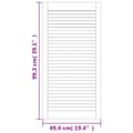 Miniatyrbild 7 av 7: vidaXL Skåpluckor lamelldesign 2 st vit 99,3x49,4 cm massiv furu