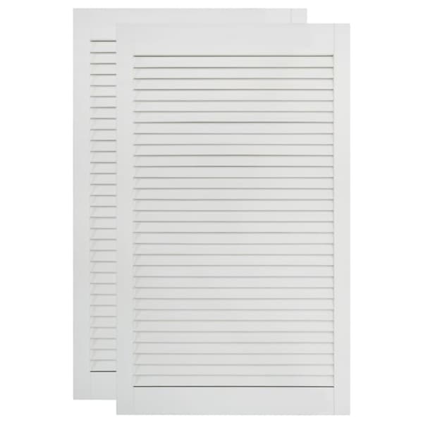 vidaXL Skåpluckor lamelldesign 2 st vit 99,3x49,4 cm massiv furu