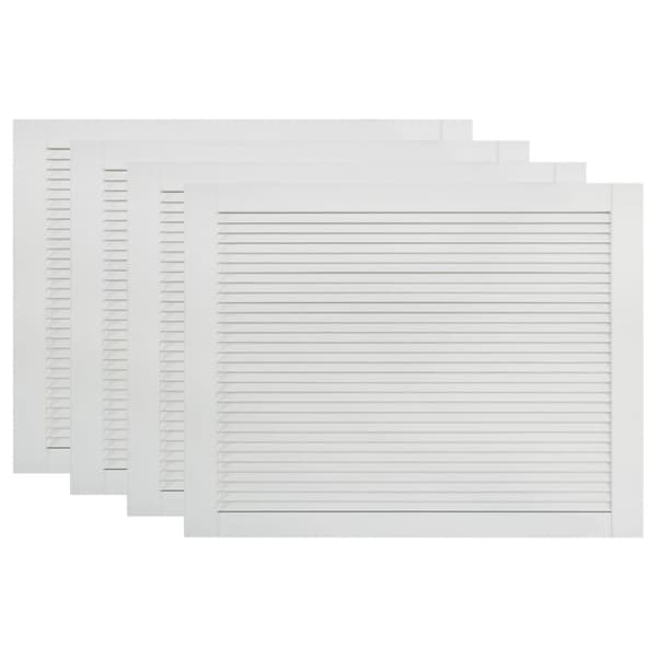 vidaXL Skåpluckor lamelldesign 4 st vit 39,5x59,4 cm massiv furu