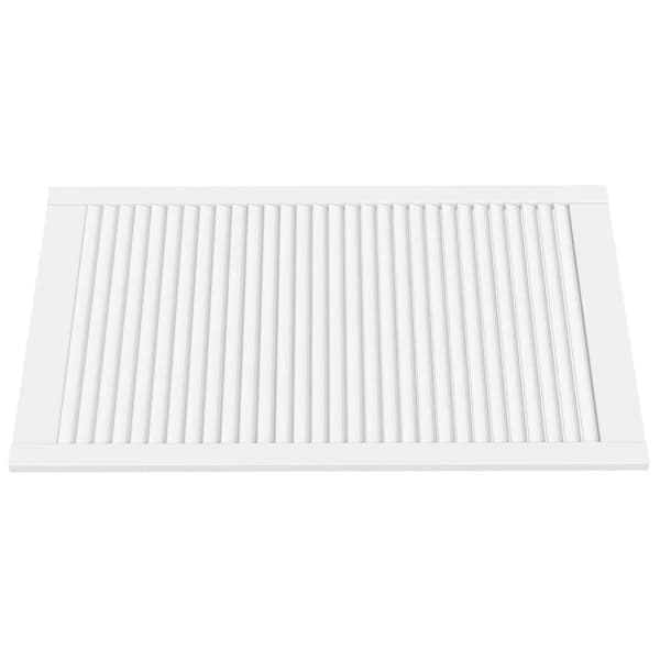 vidaXL Skåpluckor lamelldesign 4 st vit 99,3x59,4 cm massiv furu
