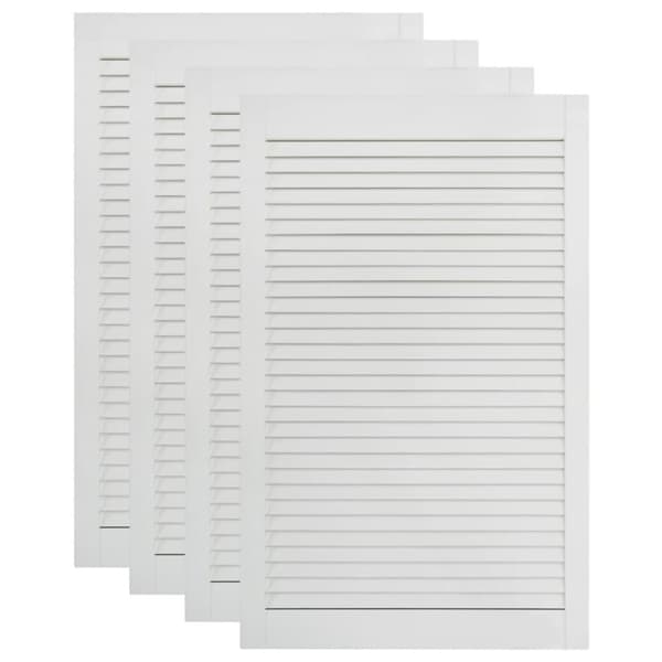 vidaXL Skåpluckor lamelldesign 4 st vit 99,3x59,4 cm massiv furu