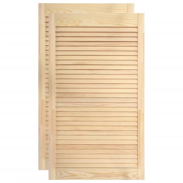 vidaXL Skåpluckor lamelldesign 2 st 99,3x49,4 cm massiv furu