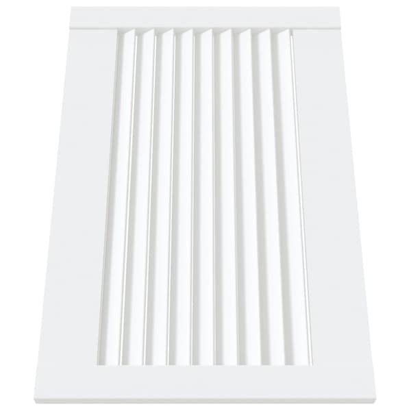 vidaXL Skåplucka lamelldesign vit 39,5x59,4 cm massiv furu