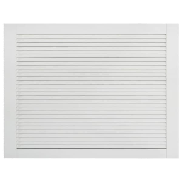 vidaXL Skåplucka lamelldesign vit 39,5x59,4 cm massiv furu
