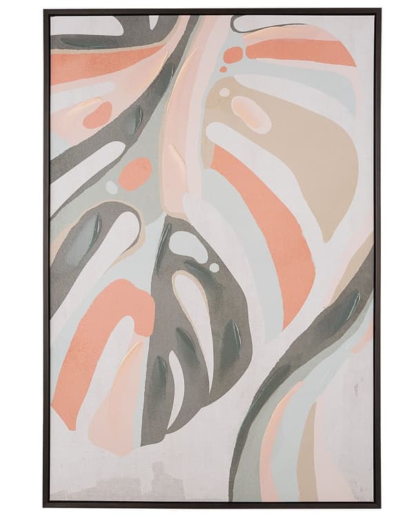 Veggbilde Flerfarget Polyester MDF 93 x 63 cm Monsterablad Dekorasjon Tilbehør Veggkunst Moderne Boho