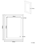 Miniatyrbilde 3 av 6: Innrammet Veggkunst Hjortetrykk Blå med Hvit Ramme 60 x 80 cm Minimalistisk Skandinavisk Design