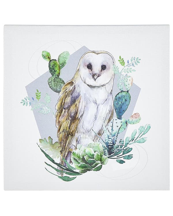 Sett med 3 Veggbilder Lerret Flerfarget Polyester 30 x 30 cm Barnerom