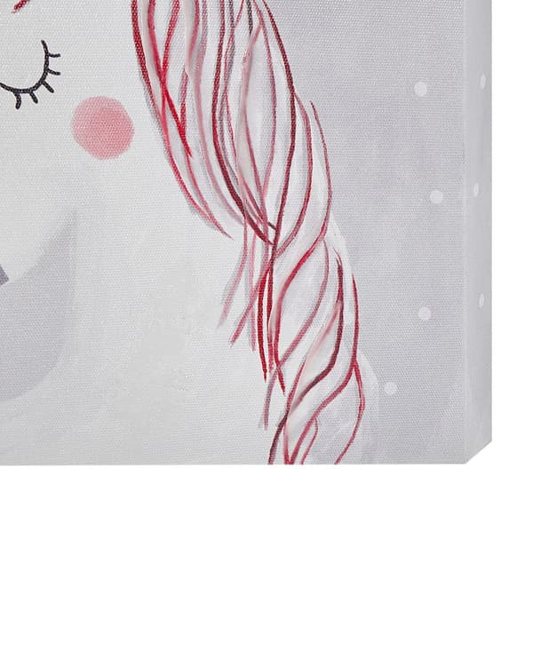 Sett med 3 Veggbilder Lerret Grå Polyester 30 x 30 cm Barnerom
