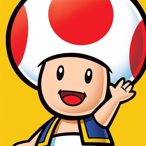Nintendo - Super Mario - Toad Canvas Print 40x40cm