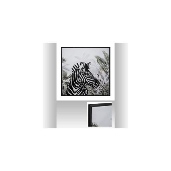 Inramad tryckt duk Zebra 68 x 68 cm Atmosphera