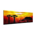 Miniatyrbild 1 av 3: Panoramisk metallmålning Fascination Afrika 60 x 20 cm