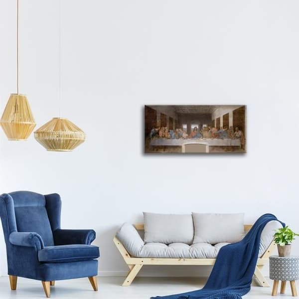 Legendarte - Målning, Canvastavla - Nattvarden Leonardo Da Vinci cm. 50x100