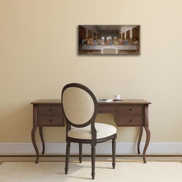Legendarte - Målning, Canvastavla - Nattvarden Leonardo Da Vinci cm. 50x100