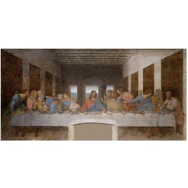 Legendarte - Målning, Canvastavla - Nattvarden Leonardo Da Vinci cm. 50x100