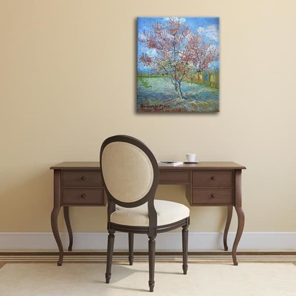 Legendarte - Målning, Canvastavla - Persikor i blom Vincent Van Gogh cm. 60x80