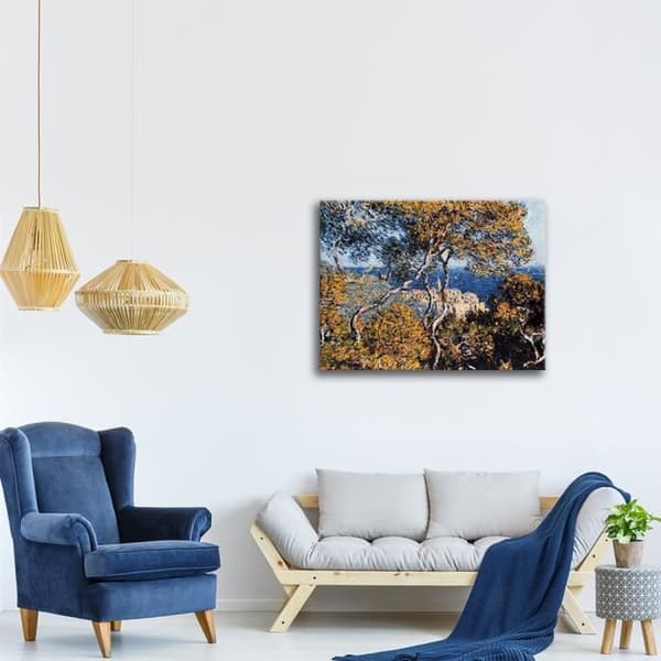 Legendarte - Målning, tryck på duk - Bordighera Claude Monet cm. 80x100