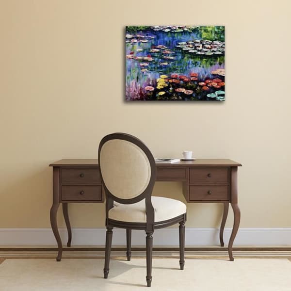Legendarte - Målning, Tryck på duk - Näckrosor Claude Monet cm. 80x100