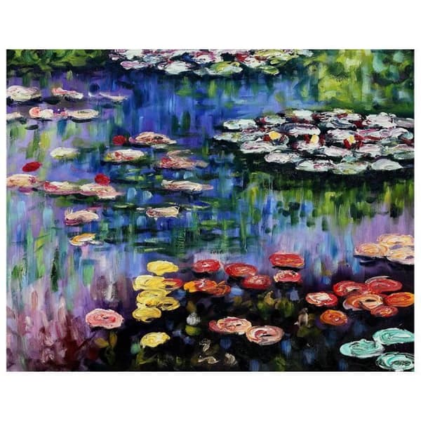Legendarte - Målning, Tryck på duk - Näckrosor Claude Monet cm. 80x100