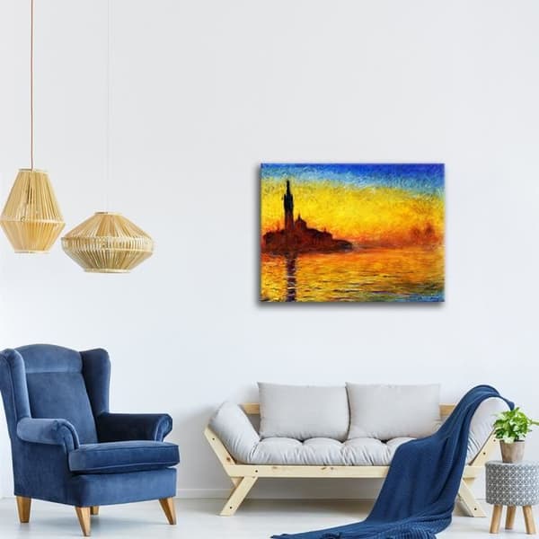 Legendarte - Målning, Tryck på duk - Stjärnklar natt Vincent Van Gogh cm. 40x50
