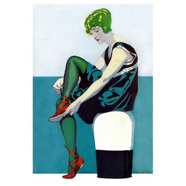 Legendarte - Målning, tryck på duk - Good Housekeeping Magazine 1916 - C. Coles Phillips cm. 40x60