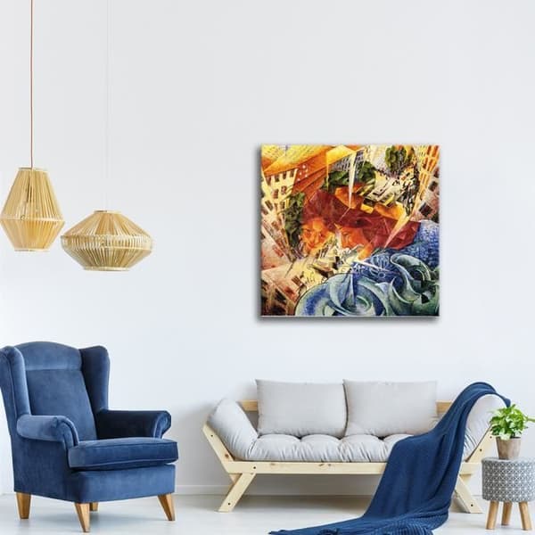 Legendarte - Målning, tryck på duk - Samtidiga visioner - Umberto Boccioni cm. 60x60