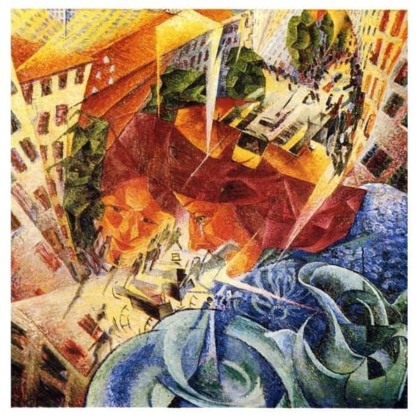 Legendarte - Målning, tryck på duk - Samtidiga visioner - Umberto Boccioni cm. 60x60