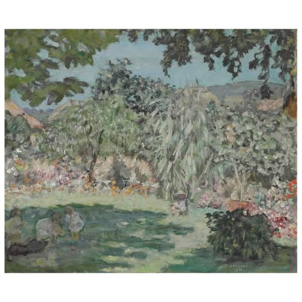 Legendarte - Målning, tryck på duk - Jardin En Dauphine - Pierre Bonnard cm. 50x60