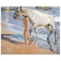 Miniatyrbild 1 av 4: Legendarte - Målning, Tryck på duk - Hästbadet - Joaquín Sorolla cm. 50x60