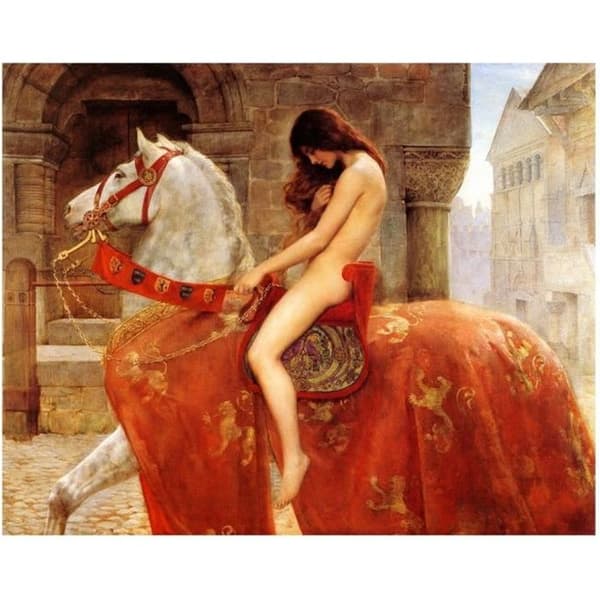Legendarte - Målning, Tryck på duk - Lady Godiva John Maler Halsband cm. 60x75